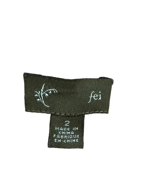 Anthropologie Fei Silk Wrap Top Terracotta Size 2 Minimalist Coastal Summer Boho - Picture 3 of 13